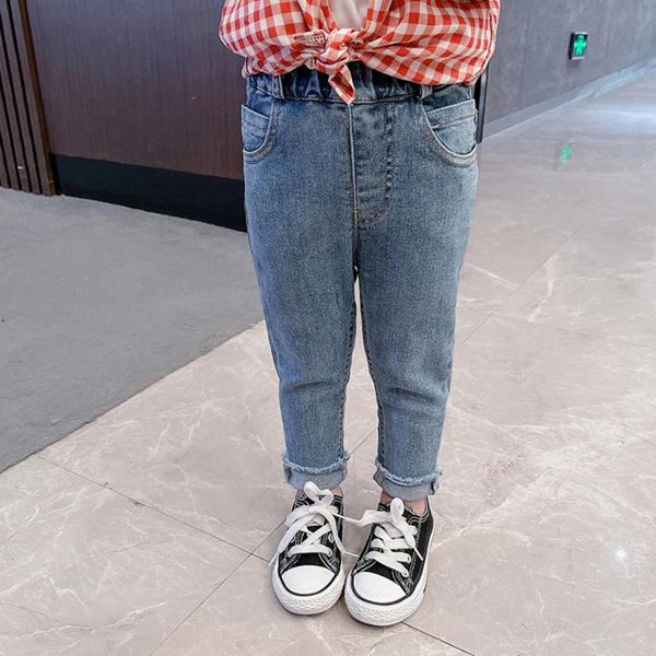 

jeans kids letter pattern baby spring autumn girls casual style clothes, Blue