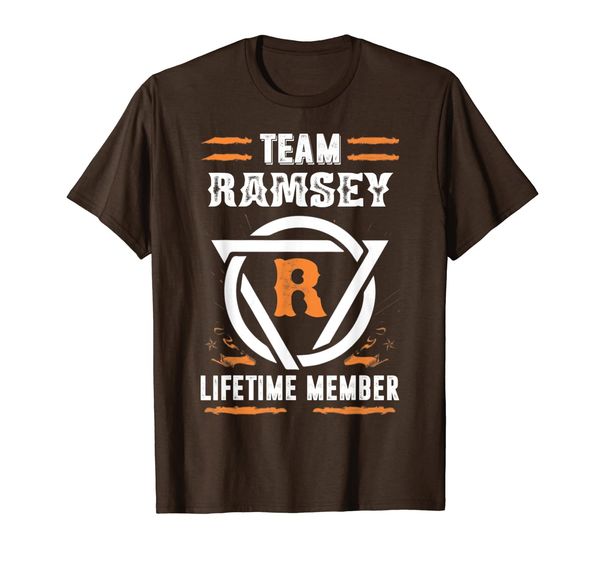 

team ramsey lifetime member gift for surname last name t-shirt, White;black