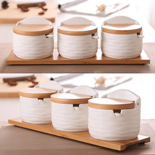 

storage bottles & jars creative european ceramic flip seasoning jar cruet salt kitchen supplies box pot container condiment