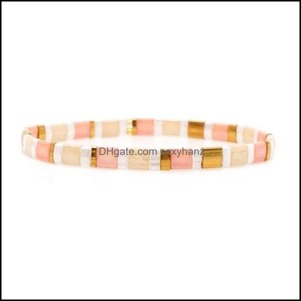 

bangle colorf women boho bracelet enamel stackable stretch bracelets beach jewelry drop delivery 2021 aviet, Black