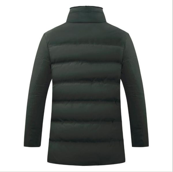 

men's down & parkas winter coat men thicken fashion long parka warm jackets mens clothing male overcoat fur collar jaqueta masculina 7o, Black