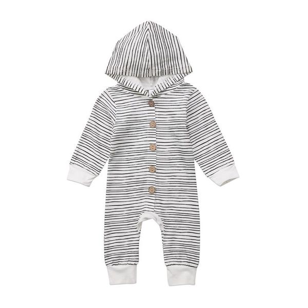 

jumpsuits born infant baby boys girls striped romper cotton long sleeve single-breasted jumpsuit clothes outfits 0-24m, Blue