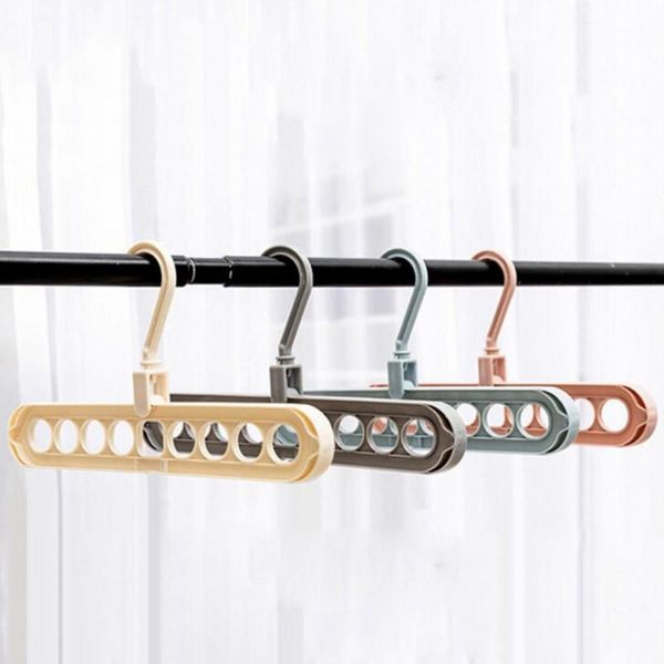 

hangers & racks magic multi-port support 9holes for clothes drying rack multifunction plastic hanger storage