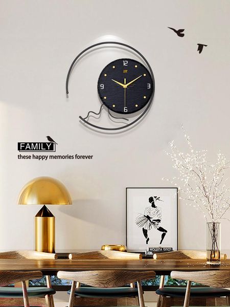 

wall clocks light luxury clock living room home modern minimalist creative art decoration nordic atmosphere fashion