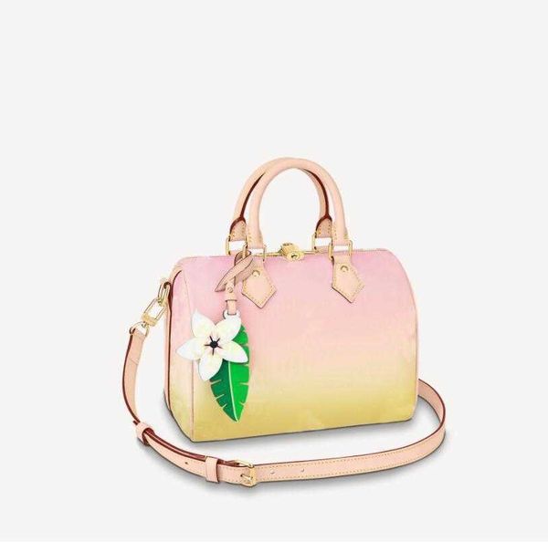 

bandouliere 25 womens boston handbag shoulder bags with leather flower charm designer nano cross body key lock pouch totes purse