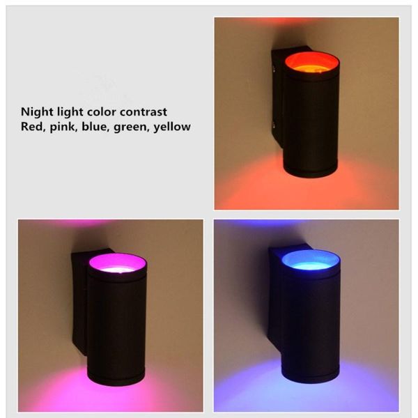 

outdoor wall lamps 6w creative lamp aluminum led and bottom el ktv club colorful red blue green pink lights