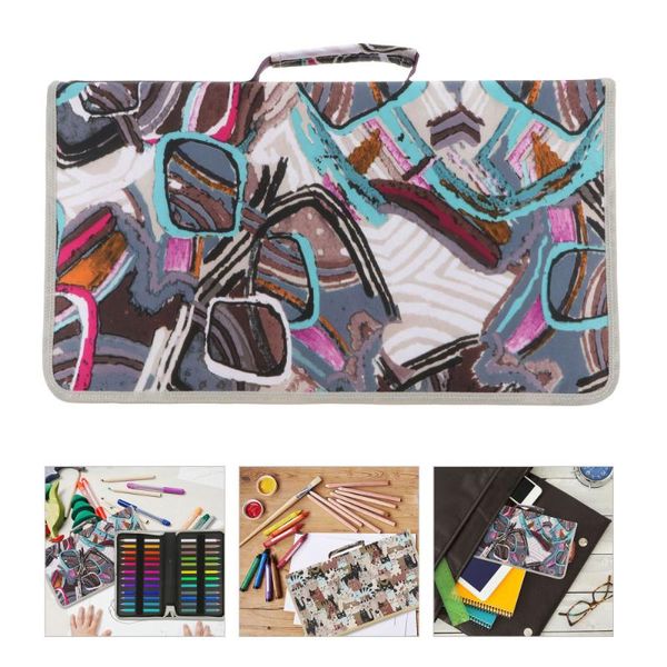 

large-capacity color pencil storage bag with 216 holes colored case bags