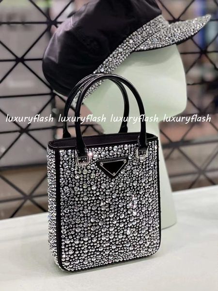 

womens designer crystal evening bag tote luxurys handbags silk diamond small black shiny bling 2023 ladies shouler crossbody bags