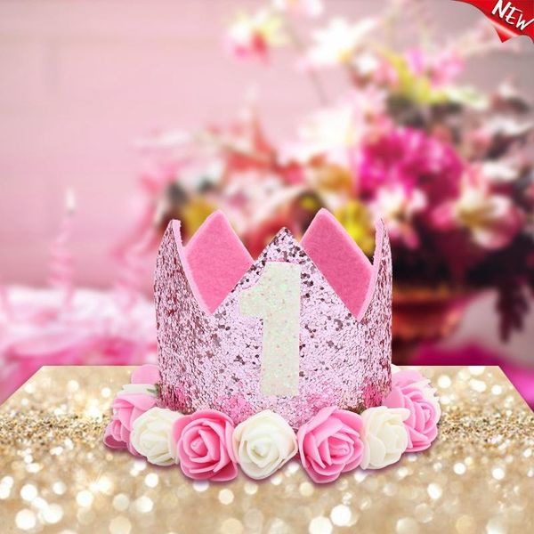

dog birthday crown cap/hats pet headwear for small/medium dogs/cats flower decorative accessories letter printed apparel