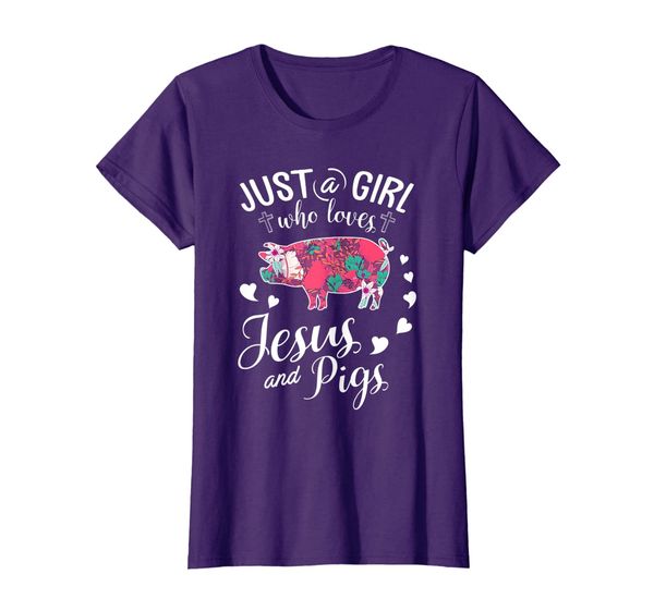 

Just A Girl Who Loves Jesus And Pigs T Shirt Farmer Lover, Mainly pictures
