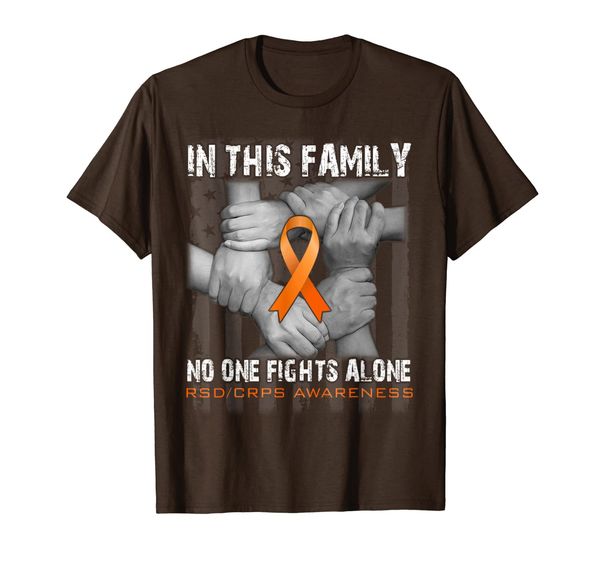 

in this family no one fights alone rsd/crps t-shirt, White;black