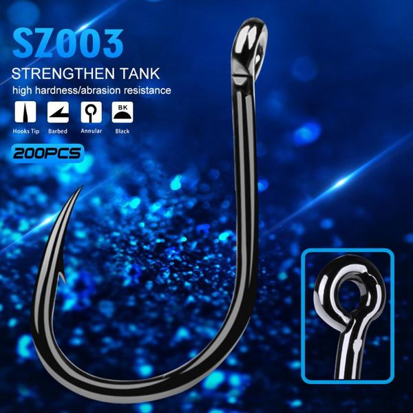 

200pcs fishing hook accessories jig heads hooks stainless steel equipment everything anzuelos para pesca 30s3