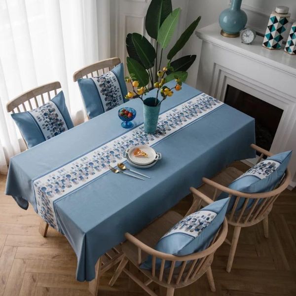 

table cloth europe and america embroidered tablecloth golden leaf runner american style imitation cotton linen coffee decorate placemat
