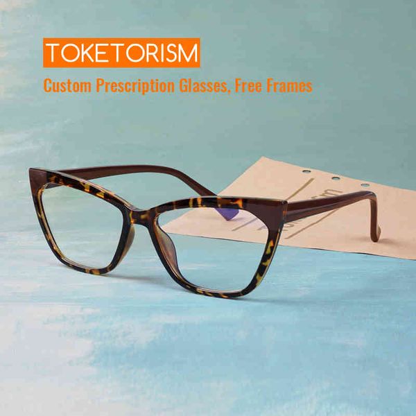 

toketorism women's eyeglasses blue light blocking glasses for phone spectacle frames 0402