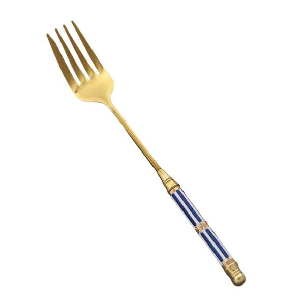 

mirror stainless steel fork gold dinnerware western cutlery dinner service christmas gift forks kitchen tools