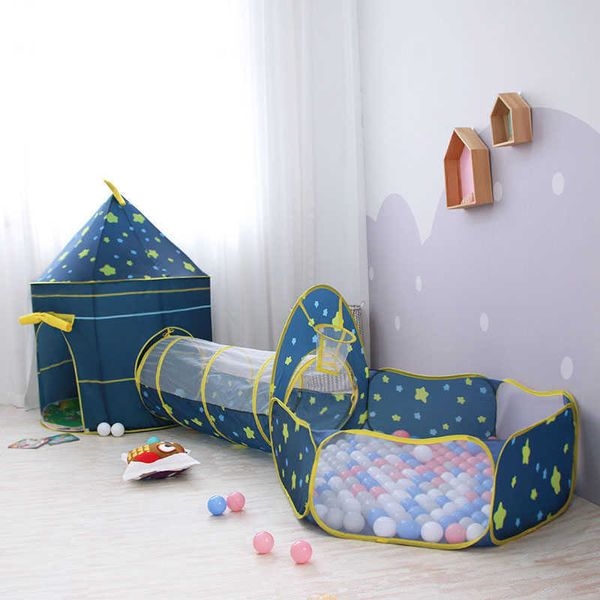

portable 3 in 1 kids tent indoor outdoor play house princess castle baby girl for children birthday toys
