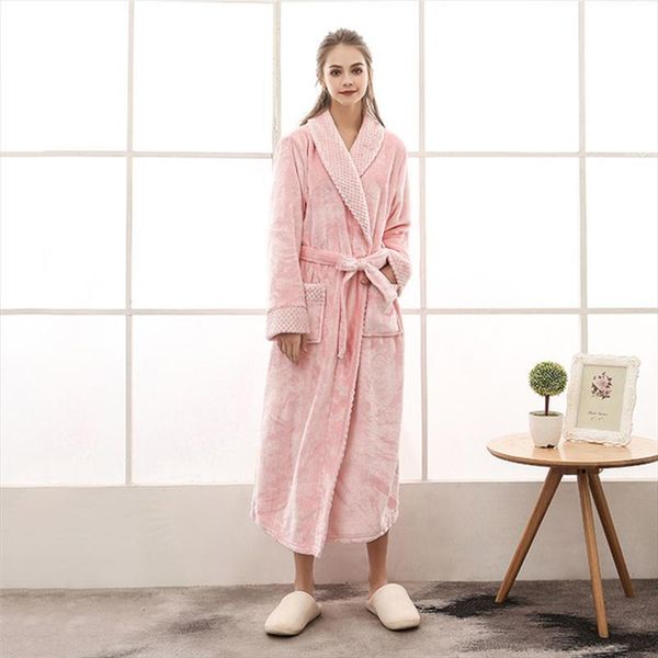 

thicken terry bathrobe autumn winter womens sleepwears kimono solid with belt long soft sleepwear pajamas dressing gown, Black;red