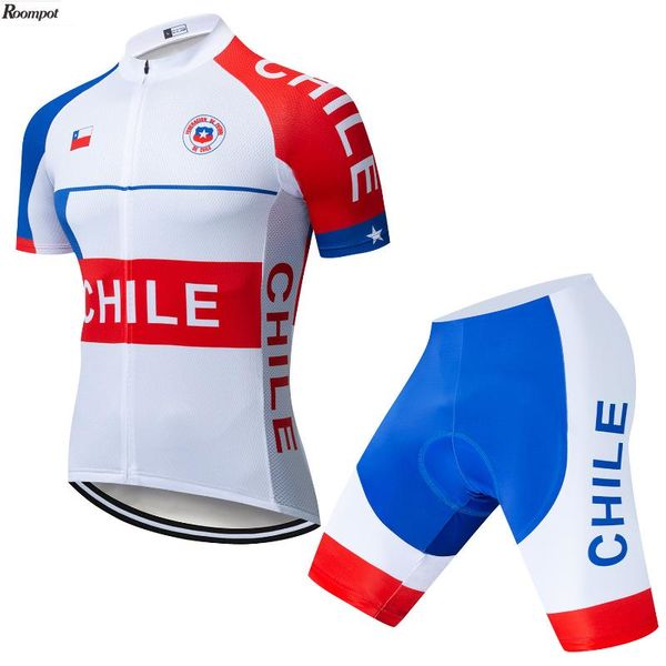 

racing sets national team chile men cycling jersey ciclismo ropa bike set bycicle clothing short sleeve maillot sportswear, Black;blue