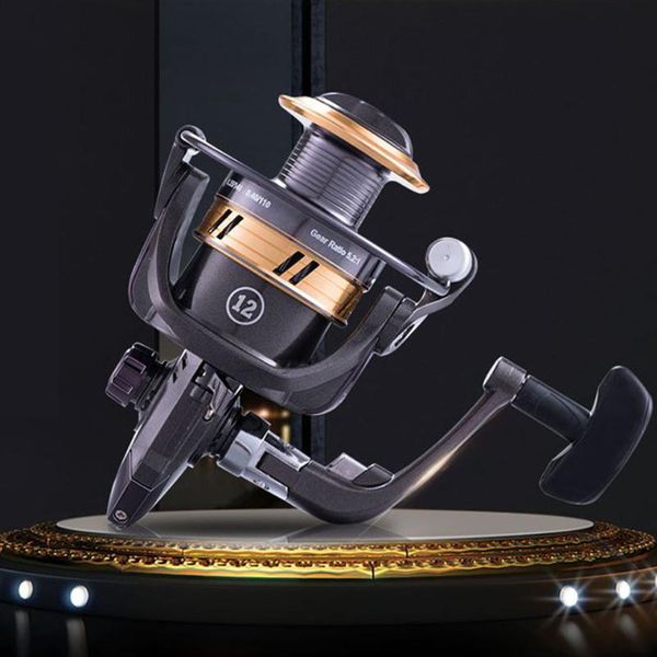

spinning reel ts1000-7000 fishing 5.2:1 metal drive gear high speed salt water tackle baitcasting reels