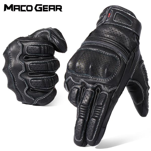 

cycling gloves genuine leather touch screen full finger tactical army combat climbing shooting bicycle hunting damping glove, Black