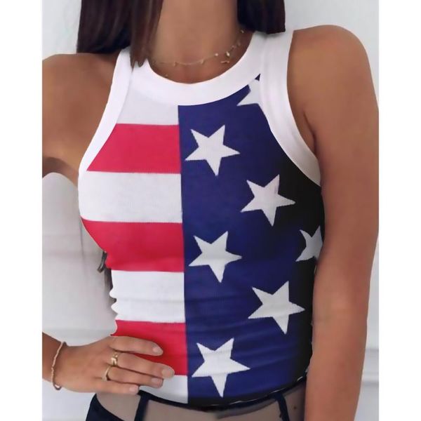 Женские танки Camis Рубашка женская одежда свободные топы богемные независимость День независимости США.
