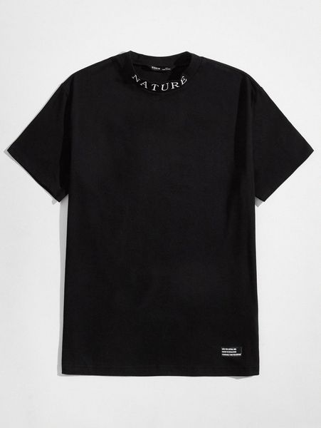 

men patch detail letter graphic tee c5ag#, White;black