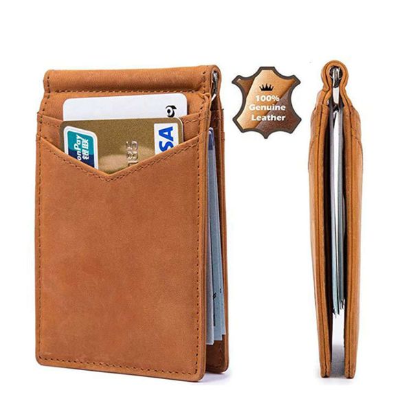 

the wallet men's leather collet layer crazy horse oil wax shaving wallet, Black