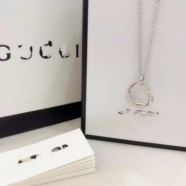 

new 925 silver tide women's bone festival peach heart hollowed out love pendant necklace clavicle chain