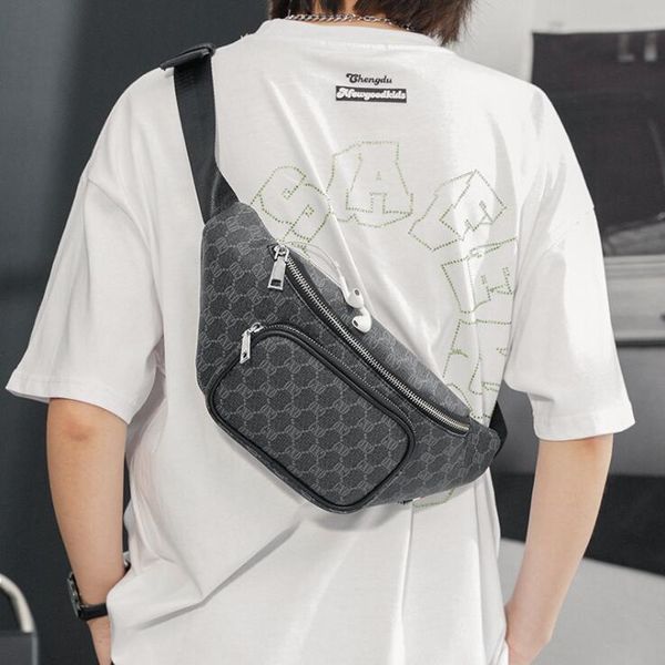 

factory outlet men shoulder bags classic printed fashion backpack street trend color matching leather handbag outdoor sports leisure polka d