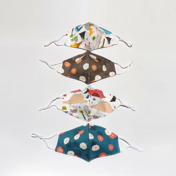 

cartoon children's three-dimensional folding baby dust washable adjustable anti haze student pure cotton mask