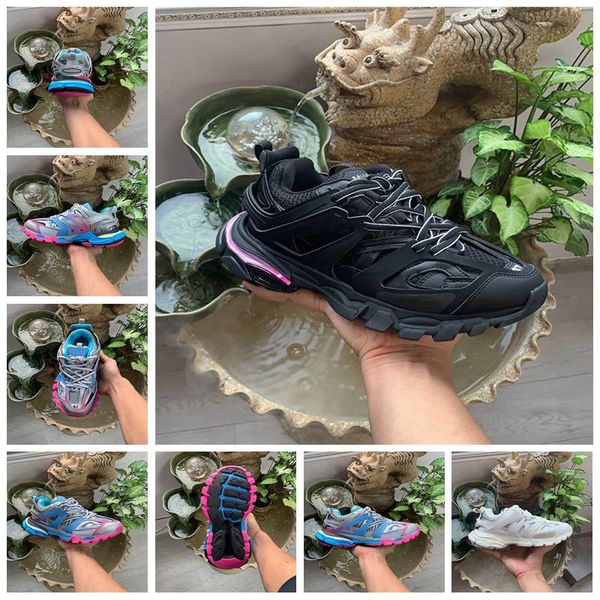 

balencaiga dress paris 3.0 track s triple clunky sneakers beige orange blue update version designer sport sneaker size 36-45, White