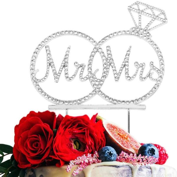 

other festive & party supplies mr and mrs cake er rhinestone diamond shape for bride groom romantic wedding engagement favor decorating