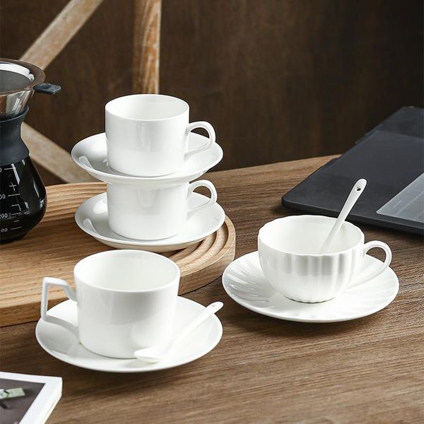 

cups & saucers modern design porcelain coffee cup and saucer ceramics simple cafe mug european style light luxury espresso drinkware for tea