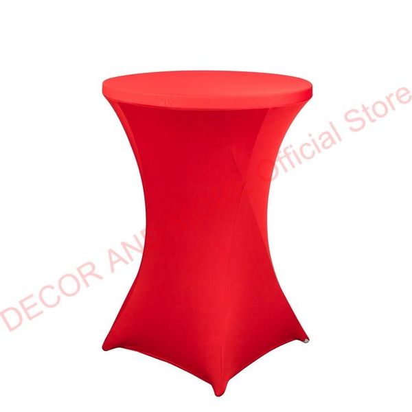 

table cloth 60x110cm modern polyester spandex cocktail cover decoration weddding banquet el round tablecloths red white black