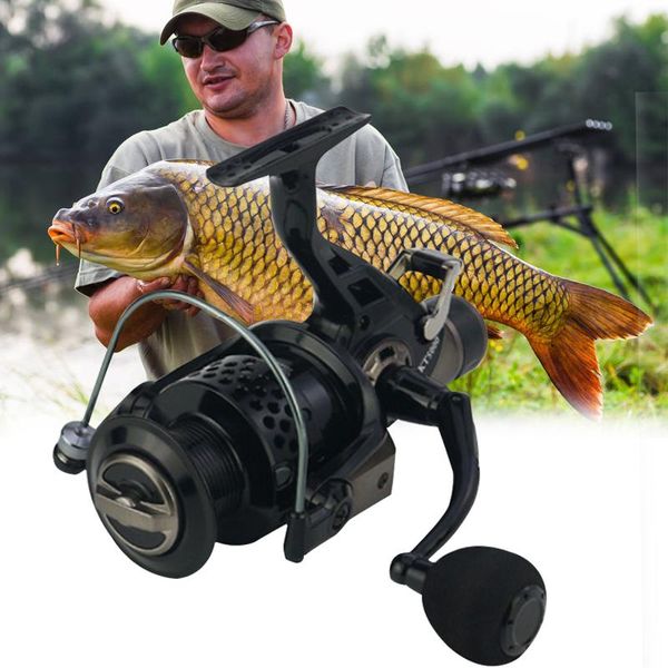 

yumoshi 13+1 bearing balls spinning reel 5.2: 1 all metal hand fishing reels double unloading force baitcasting