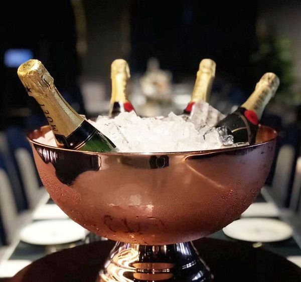 

ice buckets and coolers stainless steel champagne bucket cup metal bar beer cy50804