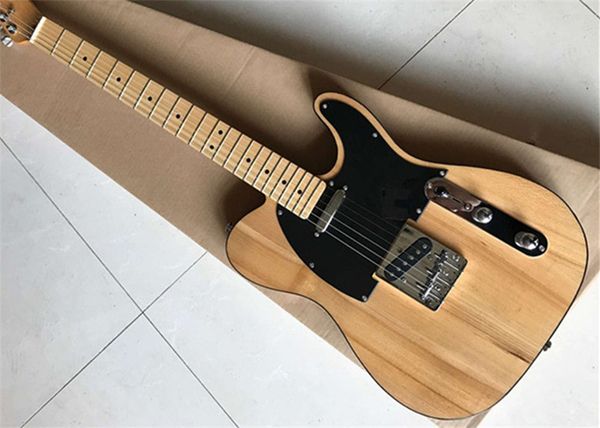 

elm body custom shop telecaster electric guitar tele dot inlay maple fingerboard black pickguard double binding with chrome hardware