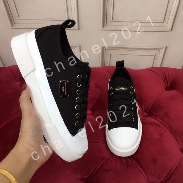 

classics women height increasing espadrilles sneakers thick bottom flat designer shoe canvas and real lambskin loafers two tone cap toe fash, Black;red