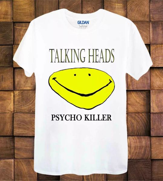 

psycho killer talking heads retro funny cool ladies /tee 598, White;black