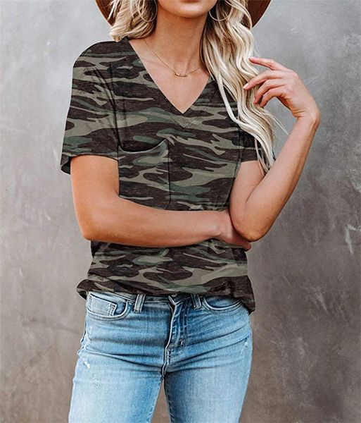 

t-shirt women's 2020 summer new fashion v-neck t-shirt short sleeve top, White