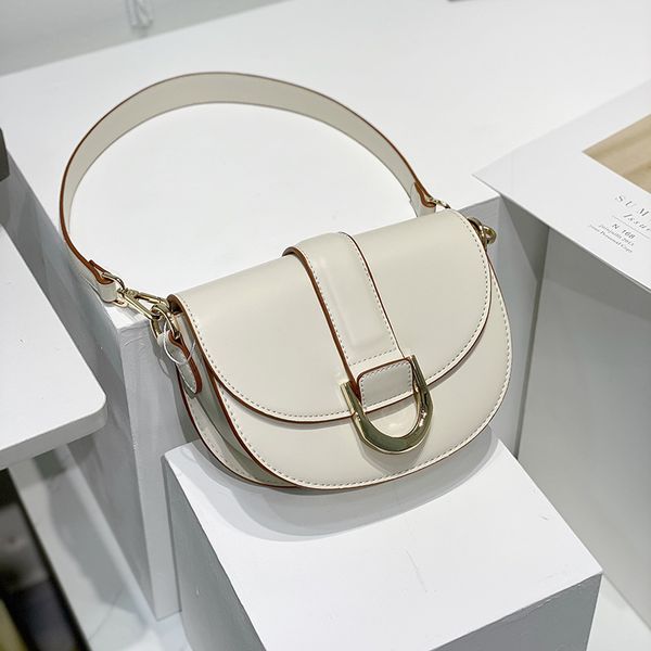 

horseshoe bag 2021 messenger new female ladies fashion spring shoulder wild portable saddle buckle jlmvb