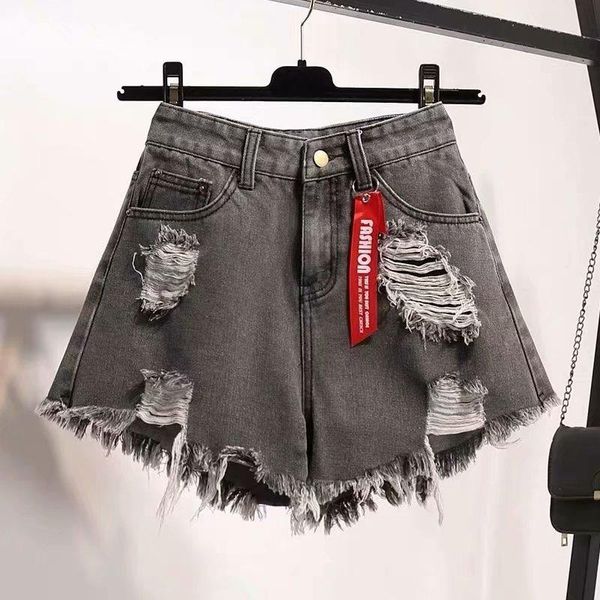 

women's shorts 2021 short jeans women white elastic high waisted denim summer black 's for, White;black
