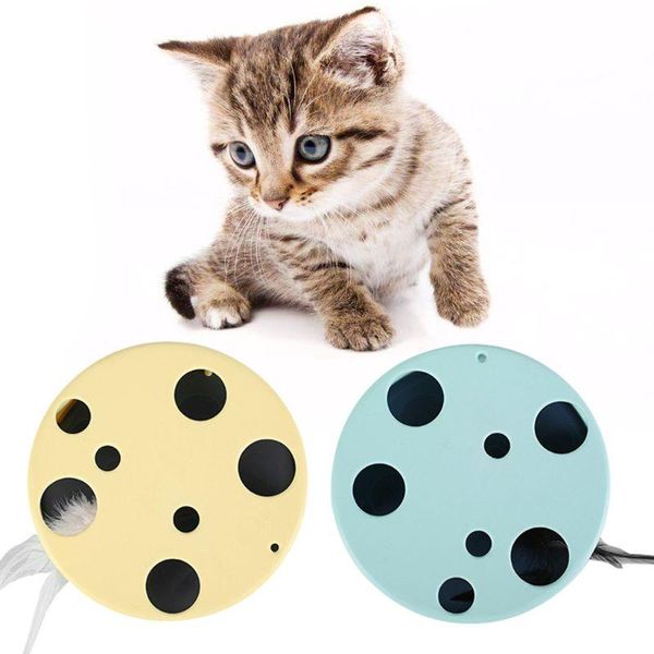 

cat toys interactive chew toy automatic teaser training exercise feather bell r7rc