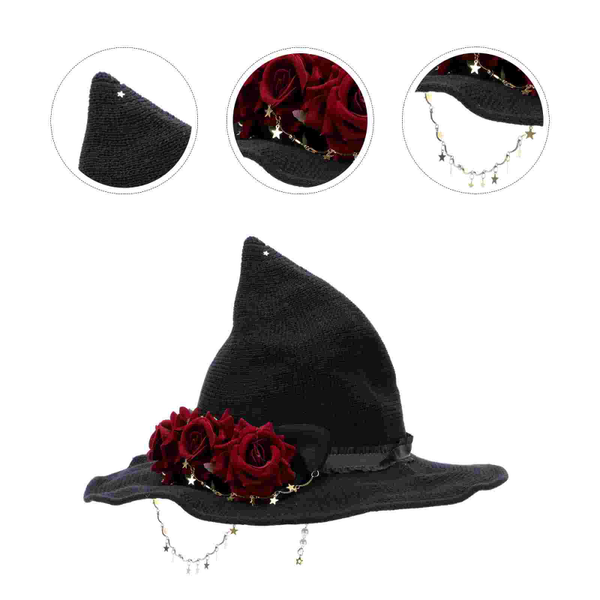

party hats 1pc lolita style rose witch hat creative costume decor