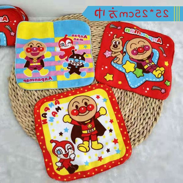 

handkerchief day end bread anpa superman square towel cute cartoon baby cotton handkerchief kindergarten face wash, White