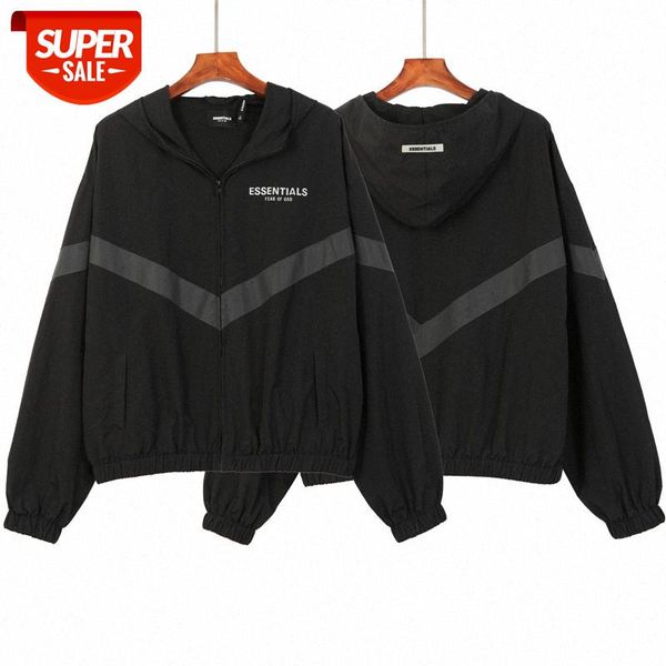 

fear of god fog multiline reflective oversized windbreaker jacket fg4m, Black