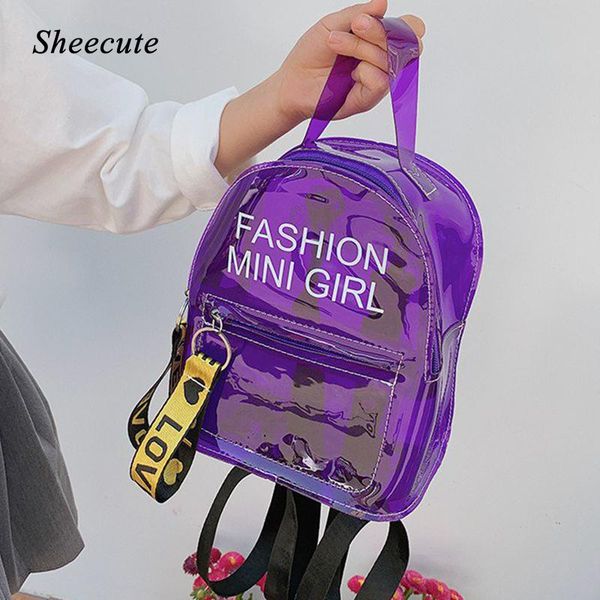 

school bags summer transparent girls backpack student shoulder pvc jelly bag small for children backpacks mini kids knapsack