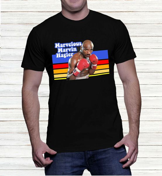 

boxing fighter marvelous marvin hagler shirt, White;black