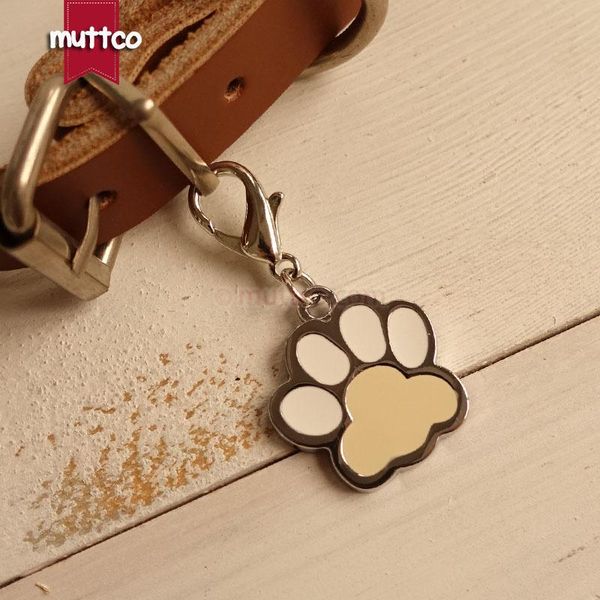 

good quality cute metal footprint sharp dog id tag can crave name collar cat dit-019 apparel