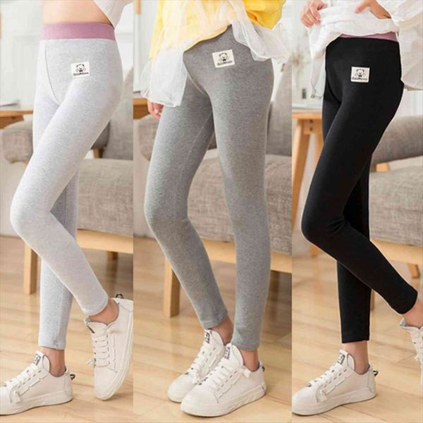 

girls leggings elastic pants for cotton skinny pencil kids sport spring autumn stretch trousers, Blue